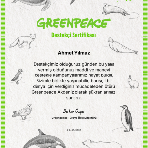 Bağışçı Sertifikası